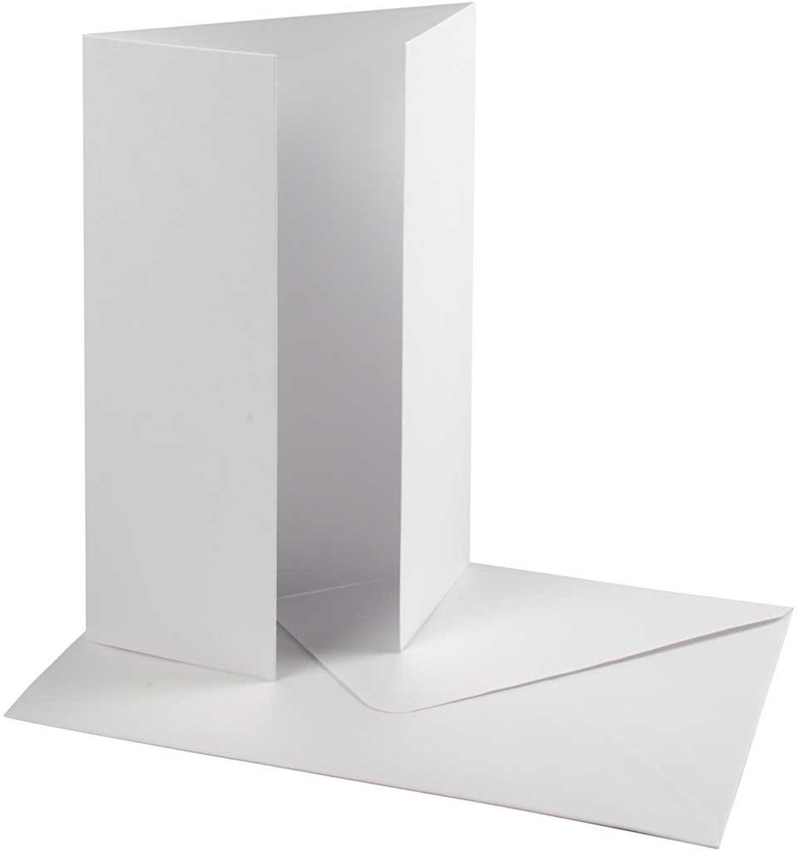 Parelmoer kaart & envelop, wit, afmeting kaart 10,5x15 cm, afmeting envelop 11,5x16,5 cm, 10sets, 230 gr [HOB-23044]